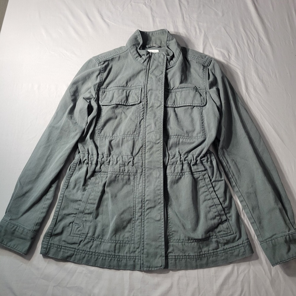 Gap Women's Military Jacket with Cargo Pockets Size Small Olive Green